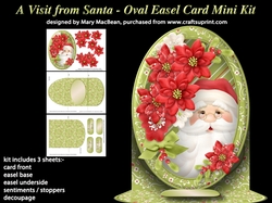 A Visit from Santa - Oval Easel Card Mini Kit