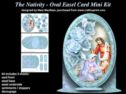 The Nativity - Oval Easel Card Mini Kit