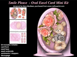 Smile Please - Oval Easel Card Mini Kit