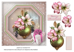 Festive Bauble - Octagon Frame Card Front