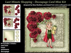 Last Minute Shopping - Decoupage Card Mini Kit