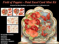Field of Poppies - Petal Easel Card Mini Kit