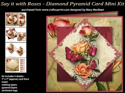 Say it with Roses - Diamond Pyramid Card Mini Kit