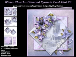 Winter Church - Diamond Pyramid Card Mini Kit
