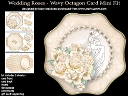 Wedding Roses - Wavy Octagon Card Mini Kit
