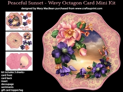 Peaceful Sunset - Wavy Octagon Card Mini Kit