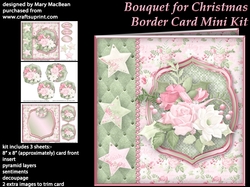 Bouquet for Christmas Border Card Mini Kit