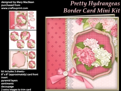 Pretty Hydrangeas Border Card Mini Kit