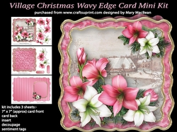 Village Christmas Wavy Edge Card Mini Kit