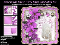 Bear in the Snow Wavy Edge Card Mini Kit