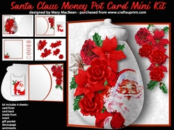 Santa Claus - Money Pot Card With Gift Pocket Mini Kit