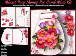Mixed Posy Money Pot Card Mini Kit