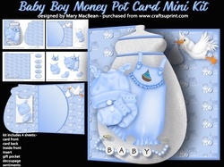 Baby Boy Money Pot Card Mini Kit
