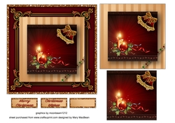 Christmas Candles - Stacked Card Front