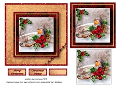 Christmas Robin - Stacked Card Front