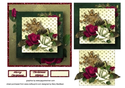 Christmas Roses - Stacked Card Front