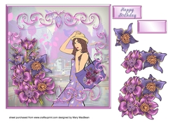 By the Lake Decoupage Card Front