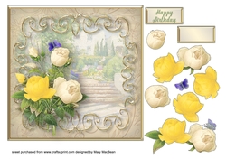 Victorian Garden Decoupage Card Front