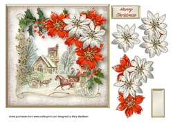 Winter Village Decoupage Card Front