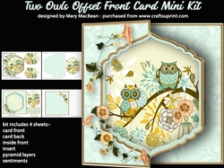 Two Owls Offset Front Card Mini Kit