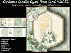 Christmas Candles Offset Front Card Mini Kit