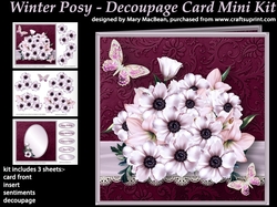 Winter Posy - Decoupage Card Mini Kit
