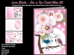 Love Birds - 5in x 7in Card Mini Kit