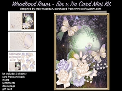 Woodland Roses - 5in x 7in Card Mini Kit