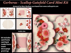 Gerberas - Scallop Gatefold Card Mini Kit