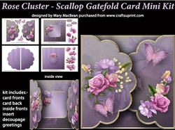 Rose Cluster - Scallop Gatefold Card Mini Kit