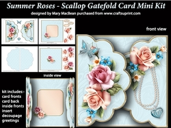 Summer Roses - Scallop Gatefold Card Mini Kit