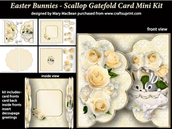 Easter Bunnies - Scallop Gatefold Card Mini Kit