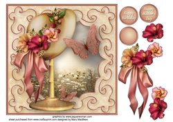 Summer Hat Decoupage Card Front