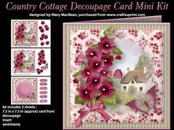 Country Cottage Decoupage Card Mini Kit