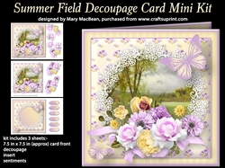Summer Field Decoupage Card Mini Kit