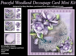 Peaceful Woodland Decoupage Card Mini Kit