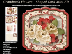 Grandmas Flowers - Shaped Card Mini Kit