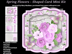 Spring Flowers - Shaped Card Mini Kit