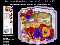 Summer Pansies - Shaped Card Mini Kit