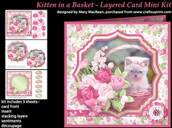Kitten in a Basket- Layered Card Mini Kit