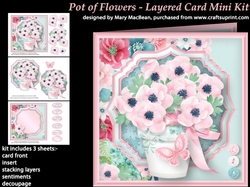 Pot of Flowers - Layered Card Mini Kit