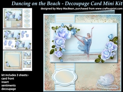 Dancing on the Beach - Decoupage Card Mini Kit
