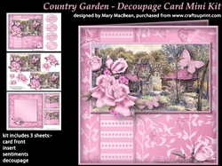 Country Garden Decoupage Card Mini Kit