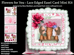 Flowers for You - Lace Edged Easel Card Mini Kit