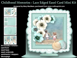 Childhood Memories - Lace Edged Easel Card Mini Kit
