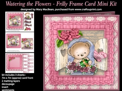 Watering the Flowers - Frilly Frame Card Mini Kit