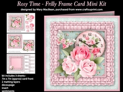 Rosy Time - Frilly Frame Card Mini Kit