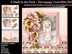 A Walk in the Park - Decoupage Card Mini Kit