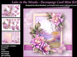 Lake in the Woods Decoupage Card Mini Kit