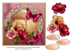 Wishing Well Decoupage Card Front
